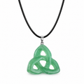 Natural Crystal Celtic Endless Knot Pendant Necklace