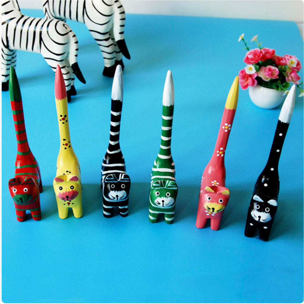 Handmade Wooden Cat Ring Holder – Cute Jewelry Organizer