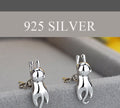 925 Sterling Silver Cat Studs