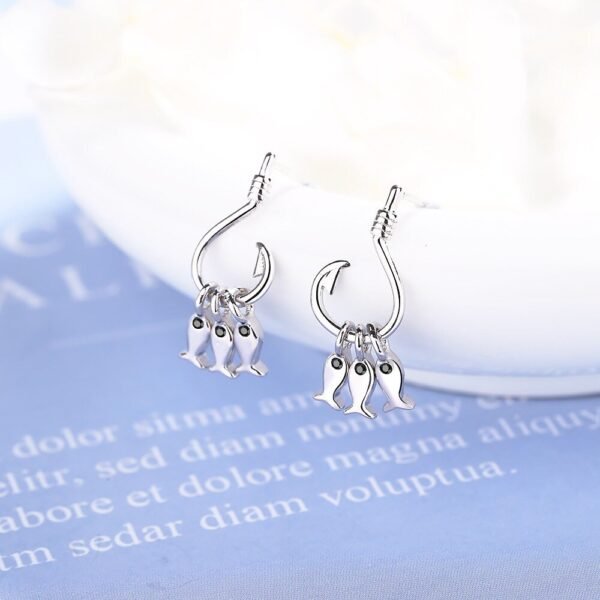 Ocean Inspired Silver Fish Earrings