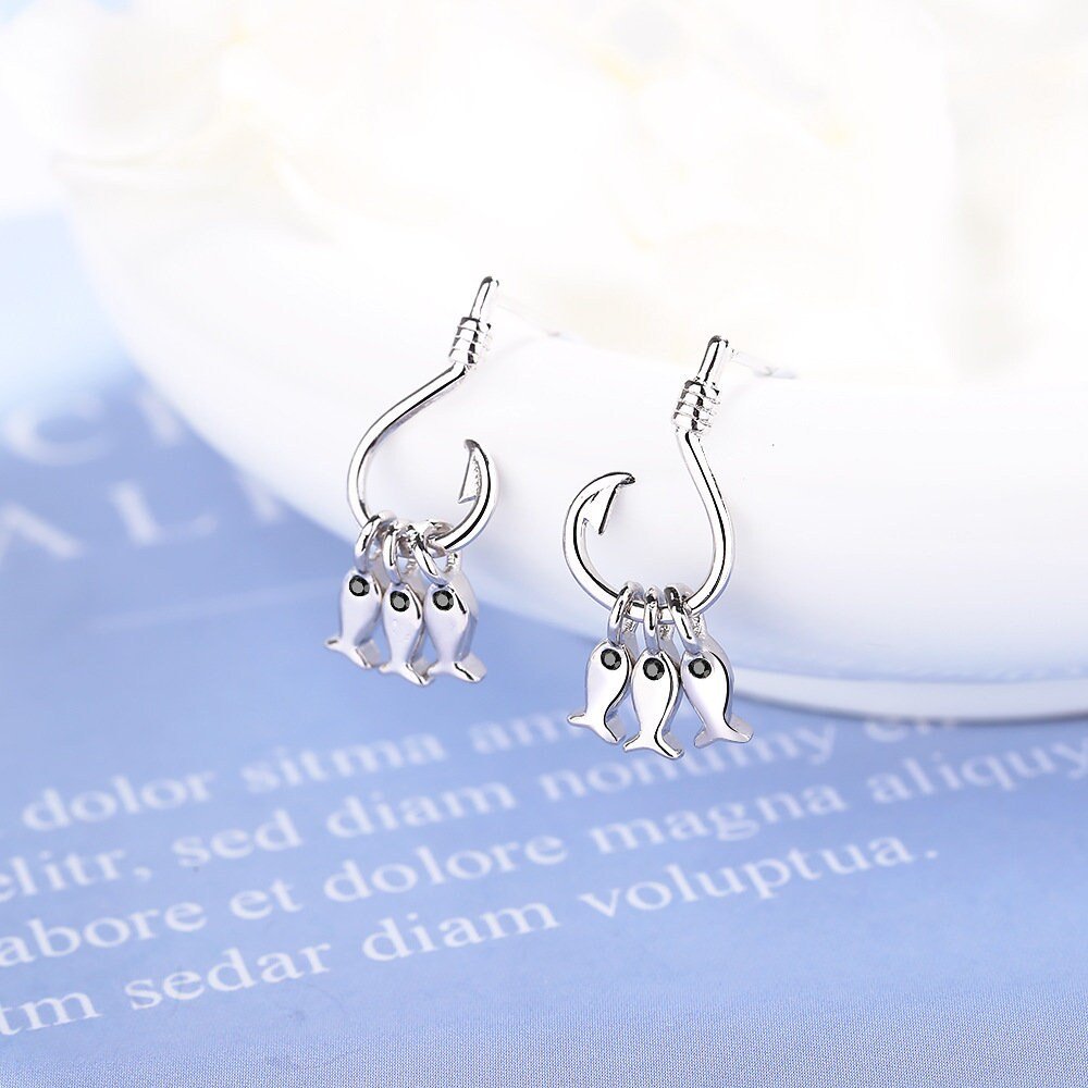 Ocean Inspired Silver Fish Earrings Ocean Inspired Silver Fish Earrings