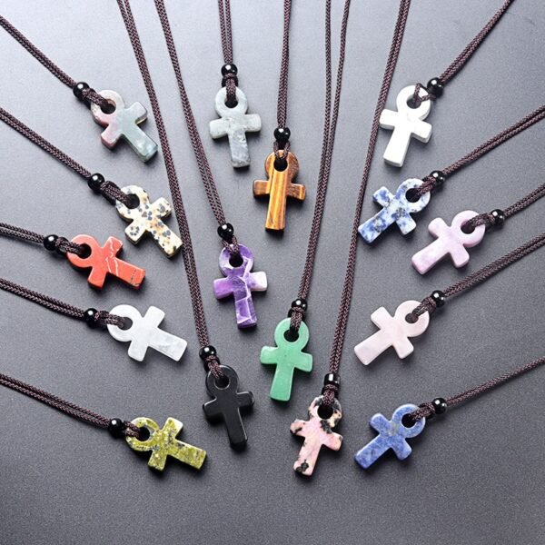 Natural Crystal Stone Angel Wing Pendants