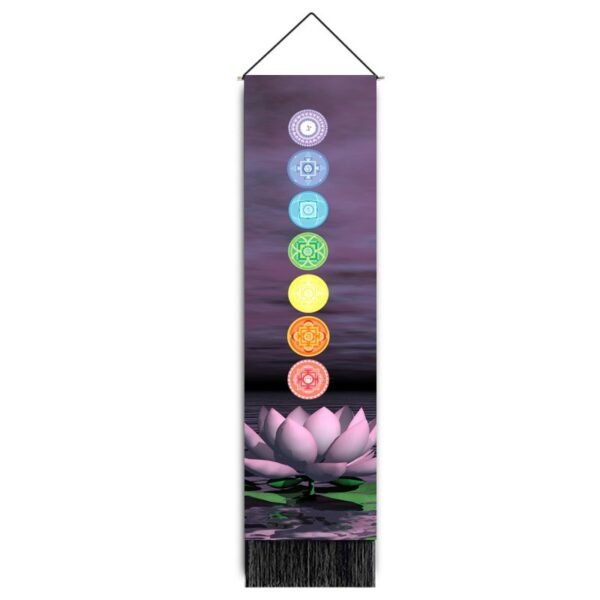 Lotus Chakra Wall Hanging with Fringe