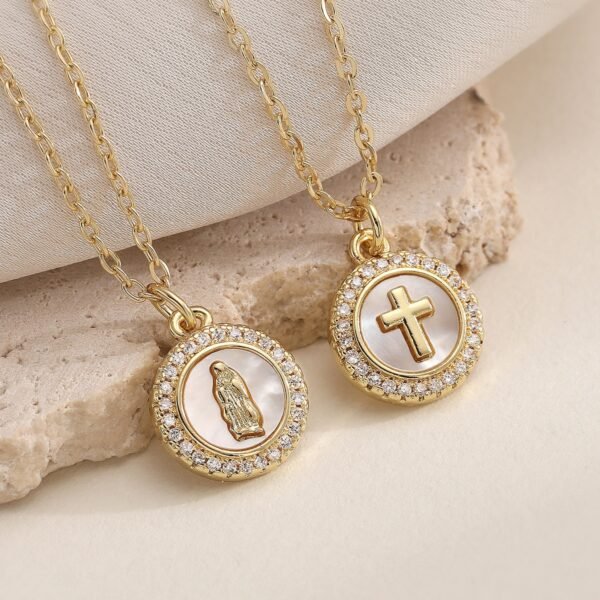 24K Gold Plated Copper Medallion Necklaces – 2 Styles