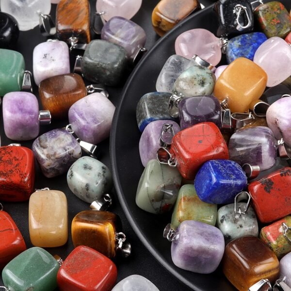Assorted gemstone pendants with nine stone options